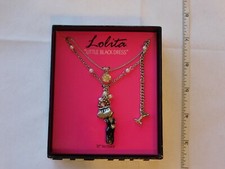 Lolita Ladies Women's Necklace Silver Tone "Little Black Dress" 309557 NEW NOS