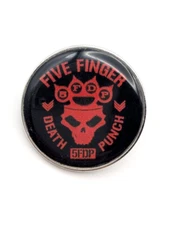 Five Finger Death Punch '5FDP FFDP' Heavy Metal Enamel Lapel Pin Rock Brooch Pin