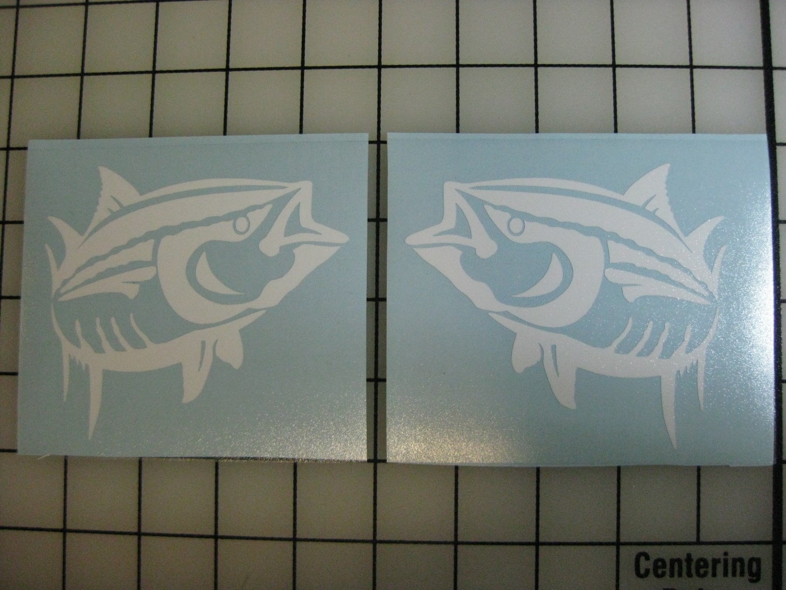 Two 4" Tuna Decals ANY COLOR Sticker Fishing Bluefin Boat Truck Window