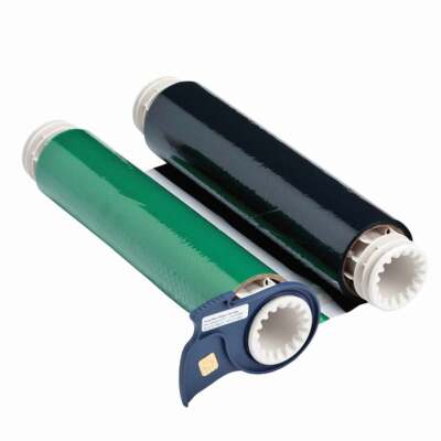 Brady 8.8'' x 200' Black & Green Paneled Printer Ribbon BBP85 PowerMark 13707 NEW