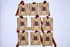 9~Primitive~Thanksgiving~Fall~Thankful~Linen Cardstock~Gift~Hang~Tags