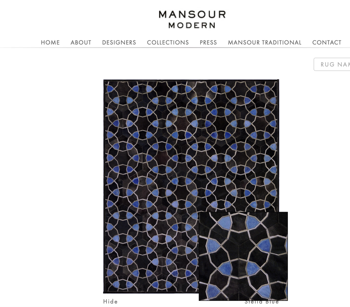 AUTHENTIC MANSOUR MODERN HIDE RUG 