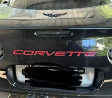 VINYL: MATTE RED LETTERS FOR C5 CORVETTE 97-2004 FRONT + REAR US MADE