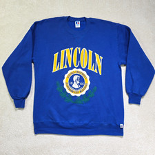 Vintage Lincoln University Sweatshirt XXL Russell Athletic Made In USA 90's HBCU