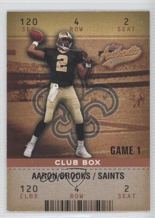 2003 Fleer Authentix Club Box 81/100 Aaron Brooks #34 e5r