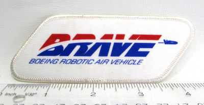 Vintage Boeing Robotic Air Vehicle BRAVE Jacket Patch Everett WA Aviation
