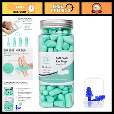 Soft Foam Ear Plugs for Sleeping - 60 Pairs, 38dB Noise Reduction, Aqua Color