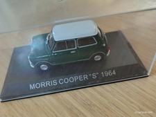 Morris Cooper S 1964 1:43 Diecast Model Car with Display Case Classic Mini Green