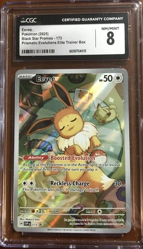 Eevee 173 Pokemon Prismatic Evolutions ETB Promo CGC 8