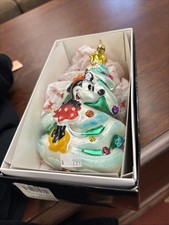 fao Schwarz Mickey Minnie Mouse Ornment 6 Inch Christopher Radko