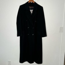 Vintage J. Percy for Marvin Richards Wool Cashmere Long Coat Black Size 10