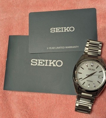 [NEAR MINT] Seiko Astron Origin Titanium Solar Radio White Dial SBXY029 w/Box