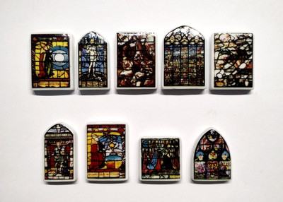 Complete series of beans Patisserie AUX COMTES DE CHAMPAGNE stained glass Perso * 196