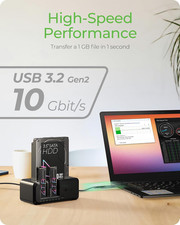 M.2 Nvme & SATA SSD HDD Hard Drive Docking Station, USB-C 10Gbps Nvme Cloner&Re 6