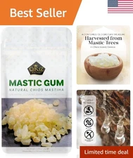 Cerez Pazari Natural Mastic Gum - Greek Mastic Resin, Sugar-Free &  0.88 oz