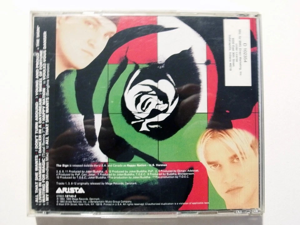 🌟 Ace of Base The Sign CD 1993 Arista   “All That She Wants” Euro Pop Classic - Image 2 of 3