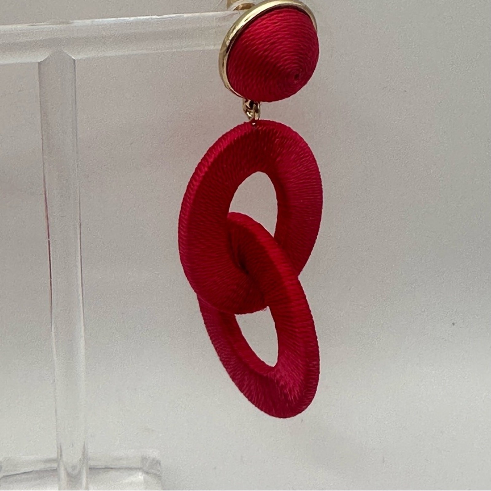 J Crew Interlocking Hoops Earrings Dangle Hoop Ca… - image 5