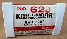 Vintage NOS Koh-I-Noor Rapidograph SL Jewel Point 62J Medium Pen No. 2