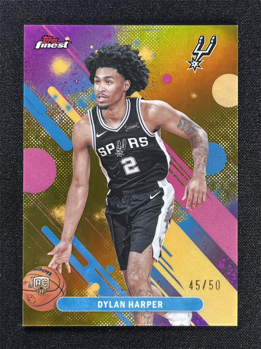 2025-26 Topps Finest Dylan Harper #2 Common Gold Refractor Rookie RC Spurs /50