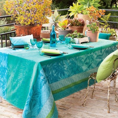 Garnier-Thiebaut Mille Alocasias Tablecloth 150x150cm