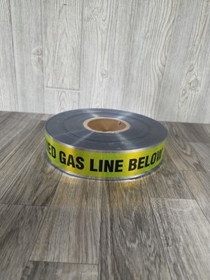 Underground Detectable Tape 2'' Caution Buried Gas Line Below 1000 ft ??Unknown??