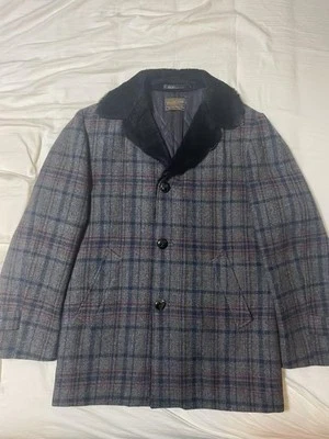 Veste En Tweed PENDLETON Motif Carreaux No Taille Inconnue Gris Longueur 93cm - Photo 1/4