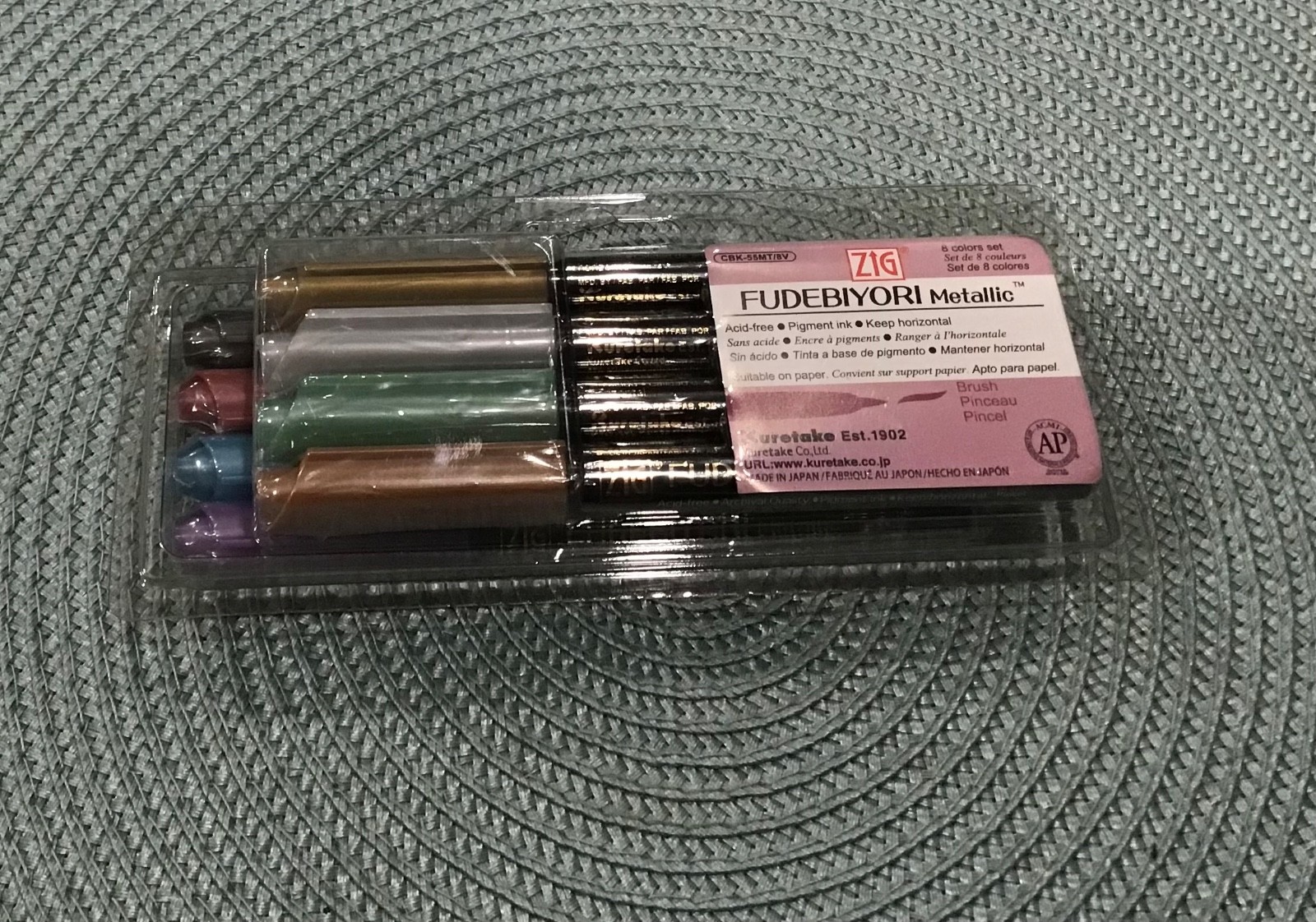Kuretake Fude Brush Pen Fudebiyori Metallic 6 Colors Set CBK
