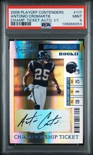 Antonio Cromartie 2006 Contenders Championship Ticket Auto 1/1 Rookie RC PSA 9
