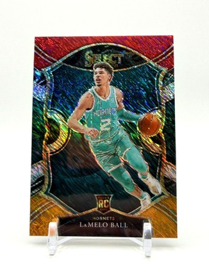 2020-2021 Panini Select Lamelo Ball RC Rookie Shimmer Prizm SP #63