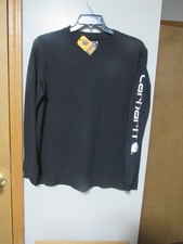 NEW WOMEN'S MEDIUM 8/10 LS HEAVYWEIGHT LOOSE FIT CARHARTT GRAPHIC T-SHIRT
