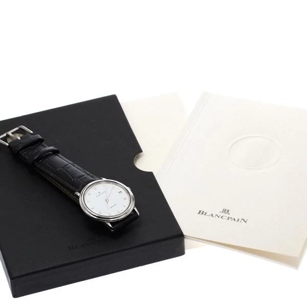Blancpain — Blancpain Villeret Extra Slim 1195-1127 34mm SS White Dial Date Watch #C5195