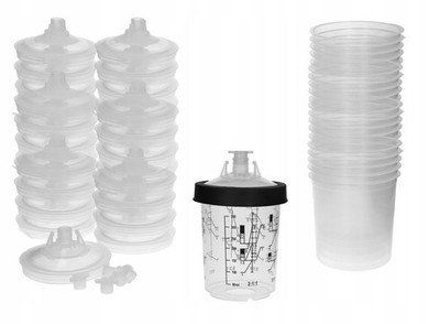 Einweg Mischbecher Lackiersystem System PPS 350ml Becher 190µ Micron 25 Stück
