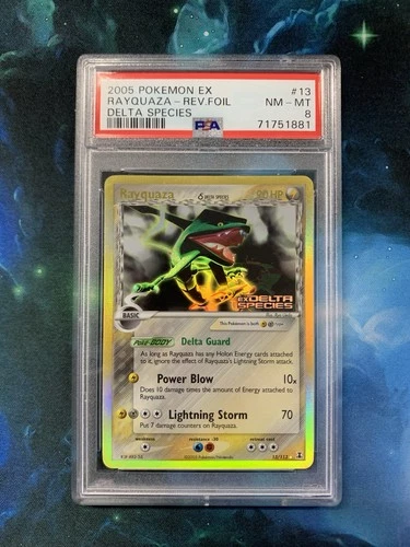 Rayquaza (Delta Species) 13/113 Delta Species Reverse Holo PSA 8 C