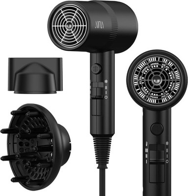 AINA Hair Dryer with Diffuser, Blow Dryer for Women | Advanced Ionic Technology,