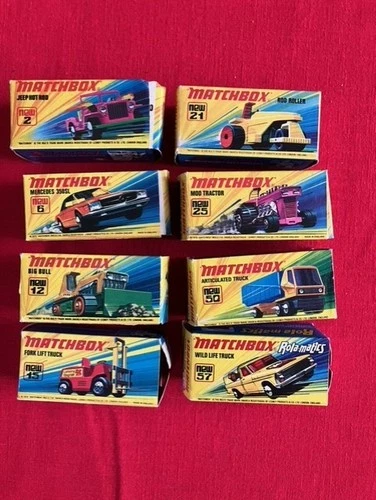 Original Vintage Matchbox Car and Truck Paper Card Stock Boxes