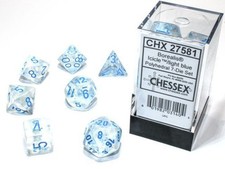Chessex Borealis Icicle Luminary Dice Boxed Set