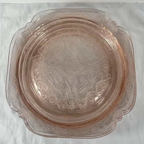 Vintage Indiana Glass Madrid Recollection Pink Depression Glass Plates Set Of 4