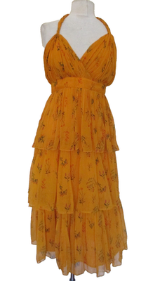Guapa X Anthropologie Pinar Halter Dress Layered Pleated Tiers Midi Sz 4 Women | eBay Guapa X Anthropologie Pinar Halter Dress Layered Pleated Tiers Midi Sz 4 Women | eBay