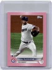 2022 Topps Mini Pink Dane Dunning #411 20/25 SSP Texas Rangers FAST SHIPPING