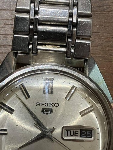Seiko 5 5126-8060 Jour Date 23 Jewels Automatique Acier Inoxydable Montre Hommes - Photo 3 sur 7