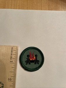 Vintage Girl Scout 1970s My HOME HEALTH & SAFETY BADGE Fireplace Hearth Patch