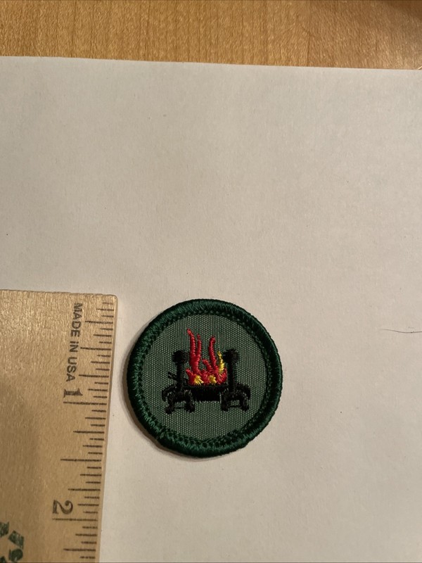 Vintage Girl Scout 1970s My HOME HEALTH & SAFETY BADGE Fireplace Hearth Patch