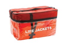 Airhead 10000-25-A-OR 4 Adult Type II Keyhole Orange Life Vests  Clear Storag