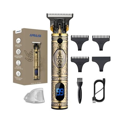 AMULISS Professional Mens Hair Clippers Zero Gapped Cordless Hair T... Fast Ship