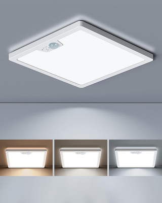 12 Motion Sensor Ceiling Light 24W Wired, 3 Color Options & 3 Timer for Hallway,