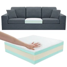 FOUXTEL Extra Thickness 5 Layer Couch Cushion Replacement, 24x27x6 Sofa Cushi...