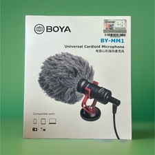 BOYA BY-MM1 Cardioid Microphone, Universal, 3.5mm TRS/TRRS, Compact, Windshield