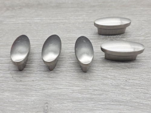 5 Oblong Brushed Nickel Satin Cabinet/Drawer Knob Pulls Kitchen Bathroom
