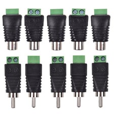 Lemoy 10-Pack Phono RCA Male and Female Plug to AV Screw Terminal Audio/Video Co