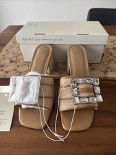 Women's A New Day Sz 7 Kathleen Ornamented Block Heels Memory Foam Insole  MG2